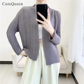 CuteQueen 여름플리츠 플리츠 자켓 가디건 (88까지)