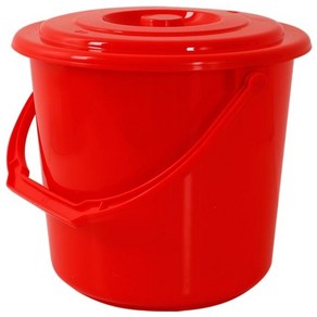 카시안 파트너 바케스 NA 플라스틱 양동이 음식물 쓰레기통 휴지통, 10L(레드), 1개