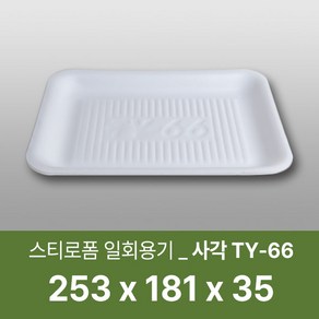 태양산업사 일회용 포장용기 배달포장용기 식품포장 음식포장 일회용기 스티로폼 TY-66 100개 1박스, 1세트, 100개입