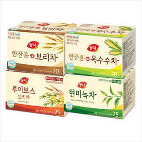 동서 현미녹차25T+루이보스보리차25T+한잔용옥수수차20T+한잔용보리차20T, 1.5g, 1개