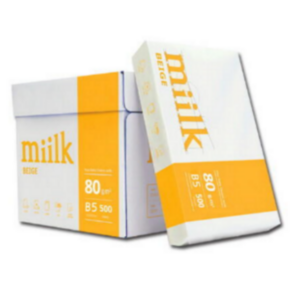 밀크 복사용지 베이지 80g, B5 2500매, 1개