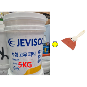 제비스코 수성고무퍼티 5KG 1액형 외부용 탄성퍼티 크랙보수용, 1개, 백색