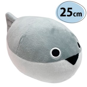 사카밤바스피스 회색 봉제인형 25cm 인테리어 쿠션, 그레이 화이트, 12cm, 1개