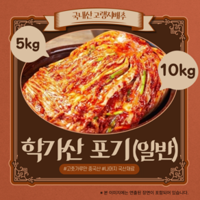 l 품담식품관 l 안동 학가산 정품 포기김치 (일반) 당일발송 l 아이스박스포함, 10kg, 1개, 기본박스x포기김치