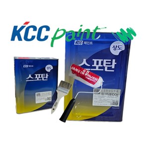 kcc스포탄 ECO 옥상 방수용상도 (우레탄 상도) 바닥 방수용(18L 4L) 옥상 바닥 방수용, 1개, 4kg, (녹색)도구