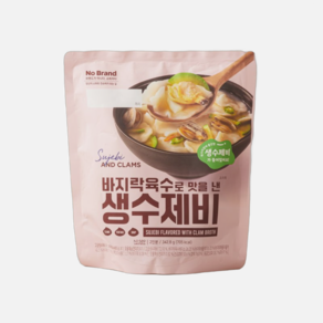 노브랜드 바지락육수로 맛을 낸 생수제비 342.8 g x 4팩, 4개, 342.8g