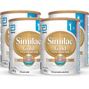 Similac Gold Infant 시밀락 골드 퍼스트 인팬트 1단계 분유 900g 4팩, 4개