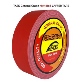 테스크 수출용(국내산) 개퍼테이프 무광 면테이프 50MM X 55M MATT RED, 1개