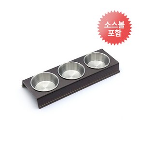 캠핑용 업소용 가정용 스텐 소스볼+받침 세트 (우드패턴) 4size, 1구, 1개