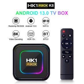 HK1 RBOX K8 스마트 TV 박스 Rockchip RK3528 안드로이드 13 4G 128GB 8K Wifi6 BT5.0 미디어 플레이어 TV 박스 셋톱 박스 2GB 16GB