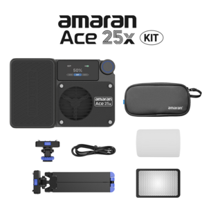 amaan Ace 25x kit 아마란 에이스 25x키트 BI컬러 포켓조명 LED 휴대용 촬영 조명 Aputue [국내 정식 판매처], 1개, 차콜kit