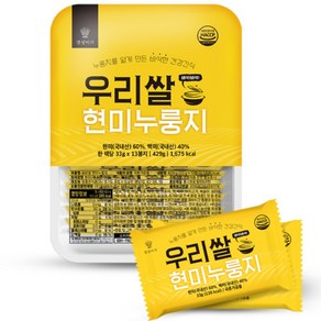 (쌀가게)(신세계의정부점)우리쌀 현미누룽지429g(33g13), 33g, 1개