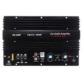 12V 1000W 자동차 오디오 높은 전력 증폭기 AMP 보드 강력한 서브 우퍼베이스 앰프 PA-80D, 보여진 바와 같이, 하나