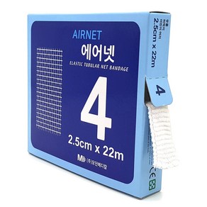 망붕대 AIRNET 에어넷, 4호(2.5cm x 22m), 1개, 1개입