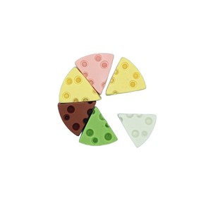 [도냥] 컬러풀치즈 냉장고 현관문 인테리어 자석 마그넷 6P