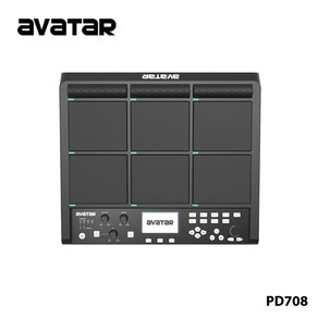 Avata PD708 샘플러 패드 프로페셔널 전자 드럼 패드, 1개, 검은색