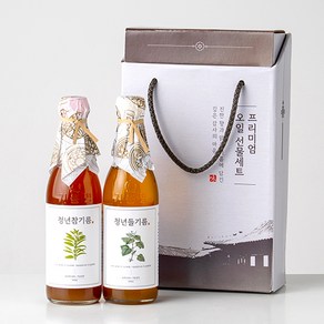 전라도청년 저온압착 청년 참기름350ml+들기름350ml 세트 선물세트