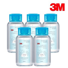 3M 휴대용 손소독제 70% 새니타이저 60ml x5개 9270, 없음, 5개