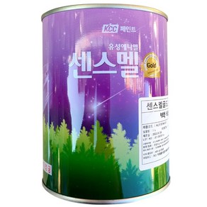 kcc 유성페인트 에나멜페인트 센스멜골드 4L 철재 목재 난간 방화문, 나무색, 1개