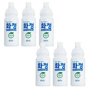 화청 1L 6개 친환경 화장실 욕실 세정제 얼룩 요석 찌든때 제거 변기 청소 세제
