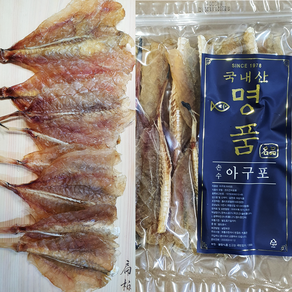 포항 죽도시장> 국산 조미 꼬리 아구포 (300g) 주전부리 아귀포, 1개