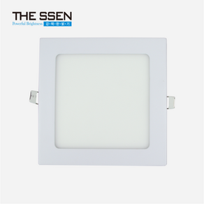 SSEN LED 6인치 사각 슬림 다운라이트 매입 12W, 전구색, 1개