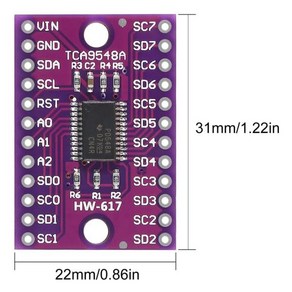 Adu Ino용 TCA9548A I2C IIC 멀티플렉서 브레이크아웃 보드 모듈 8 채널 확장 개발 10 개, 01 CHINA, 1개