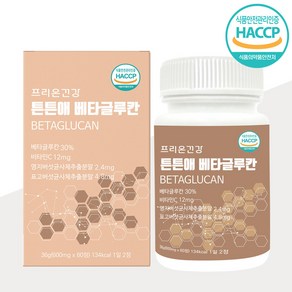 프리온건강 베타글루칸 정 600mg 60정 1개월분, 1개, 60.0