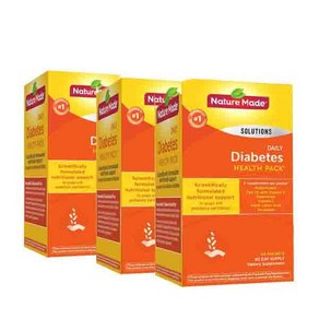 네이쳐 메이드 다이어베틱 건강팩 60팩 Natue Made Diabetes Health 60pack -3개 SET, 3개, 60회분