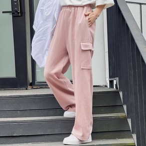 로로텐 카고와이드 밴딩 롱 팬츠 10부 트레이닝 바지 여성 빅사이즈