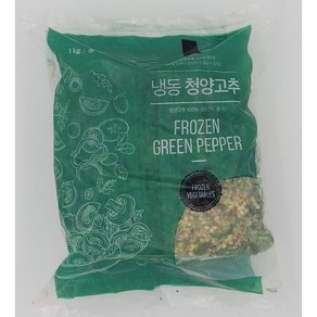 [얌암마켓] 냉동 청양고추 슬라이스 1kg (아이스박스 포함), 1개