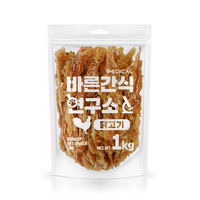 바른간식연구소 닭가슴살 1kg 대용량간식, 1개