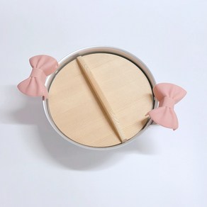 일본 호쿠리쿠 알루미늄 나무뚜껑 냄비 캠핑 전골 양수냄비, 21.5cm 실버, 1개