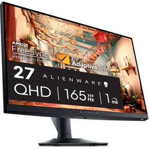 Alienwae AW2725DF OLED 게이밍 모니터 26.7인치 Quantom Dot WQHD 2560x1440 360Hz 0.03Ms 디스플레이 AMD FeeSync, 27 Inches, 165 Hz_AW2724DM