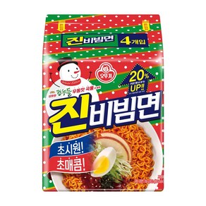 오뚜기 진비빔면 윈터에디션 163.5g 4개