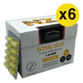 피터앤존 뉴질랜드 로얄제리 1000mg Royal Jelly 200캡슐 x6개, 6개, 200정