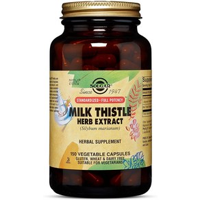 솔가 풀 포텐시 밀크씨슬 허브추출물 Solga Full Potency Milk Thistle Heb Extact 150 베지캡슐, 150정, 1개