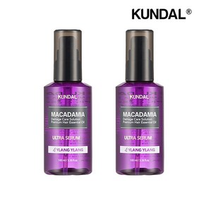 쿤달 마카다미아 울트라 헤어세럼 일랑일랑 100ml x2개, 2개