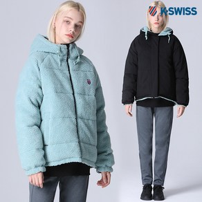 [케이스위스(K-SWISS)] 리버시블 후리스 덕다운 패딩