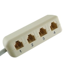 전화커플러코드 1:4 (RJ45-RJ11 6P 2C x 4), 1개