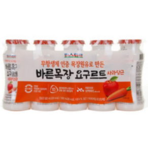 파스퇴르 바른목장 요구르트 사과당근 100ml, 25개