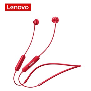 기존 레노버 Lenovo SH1 무선 이어폰 블루투스 5.0 헤드폰 게임용 헤드셋 스포츠 이어 버드오버 귓가 이어폰 낮은 대기 시간 저음 소음 차단 터치 컨트롤 저음 범용 휴대용, SH1빨강