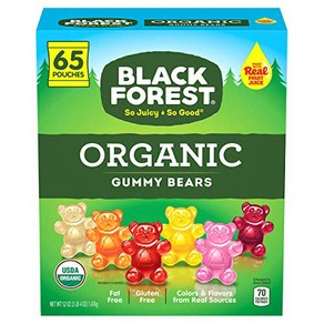 Black Foest USDA Oganic Gummy Beas - 65 Pouches - .0.8Oz Each (Pack of 6) null, 1