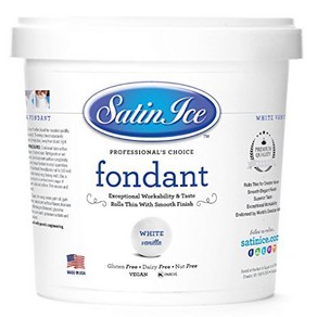 Satin Ice White Fondant Vanilla 2 Pounds 새틴 아이스 화이트 퐁당 바닐라 2파운드, 1개, 907.18g