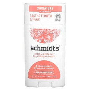 Schmidts 천연 데오드란트 선인장 꽃 및 배 75G 2.65OZ), 1개