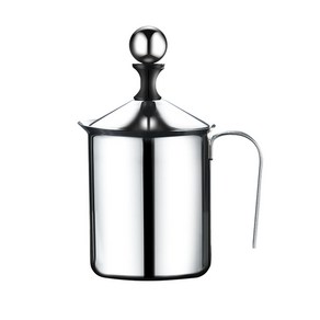 MOJAE 더블 밀크 폼 메이커 우유거품기 800ml, 1개, Stainless Steel