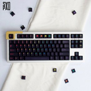 GMK 미드나잇 레인보우2 키캡 PBT 체리 5면 염료승화 (137키)