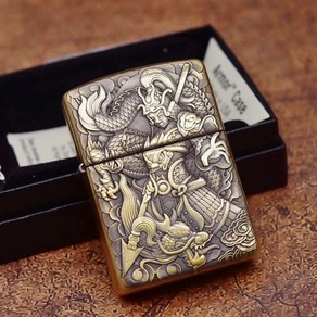 미국 ZIPPO 황동 갑옷 양면 3D 구호 장성 장군 지포 라이터