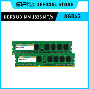 실리콘파워 Silicon Powe DDR3 8G/16G 1333/3600 (PC3-10600/PC3-12800) 데스크탑용 램 메모리 RAM, DDR3 1.5V 1333 MHz 16GB(8GB*2), 1개