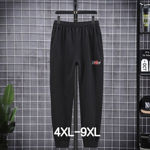 쥬엔리치 남자 빅사이즈 맨투맨 라운드 넥 얇은 면 남성 긴팔티 바지 4XL-9XL